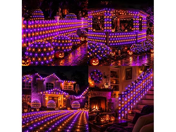 Forlivese Solar Halloween Net Lights