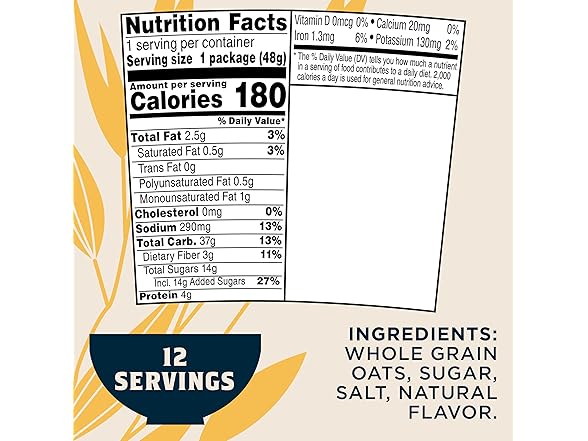 12pk Quaker Instant Oatmeal Cups, Maple & Brown Sugar