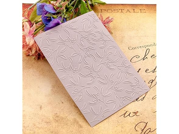 zhxcgooyx 3D Plastic Emboss Template Christmas Leaves