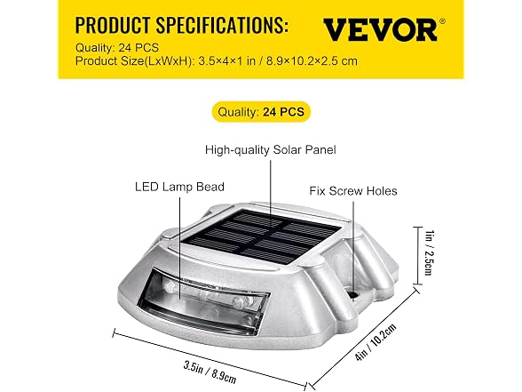 Driveway Lights 24-Pack Solar Driveway Lights