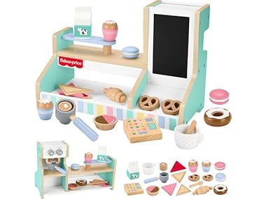 $18.99, Was $47.36, 59% Off! Fisher-Price Wood Pretend Play Coffee Shop dealfomo