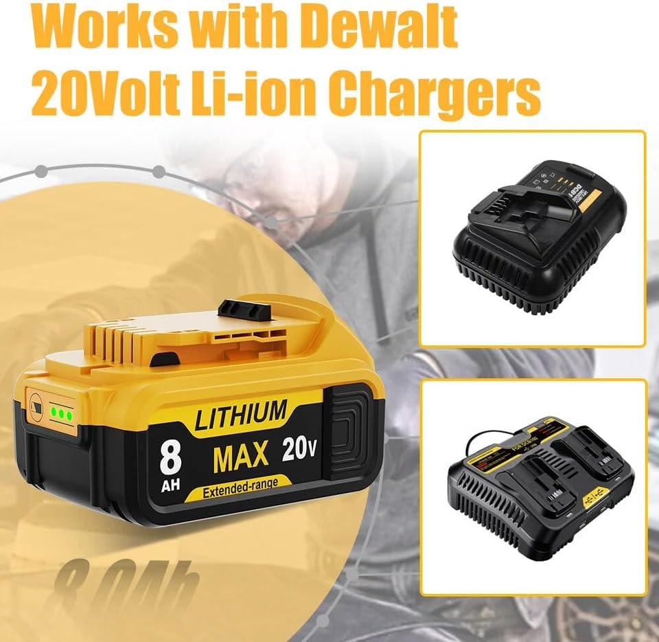 Simple Plus+ 20V 8.0Ah Replacement Battery for DEWALT - Gallery 9