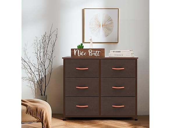 AZL1 Life Concept 6 Drawers Fabric Dresser