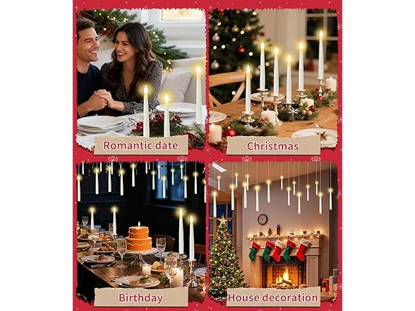 Tenmiro Floating Candles with Wand