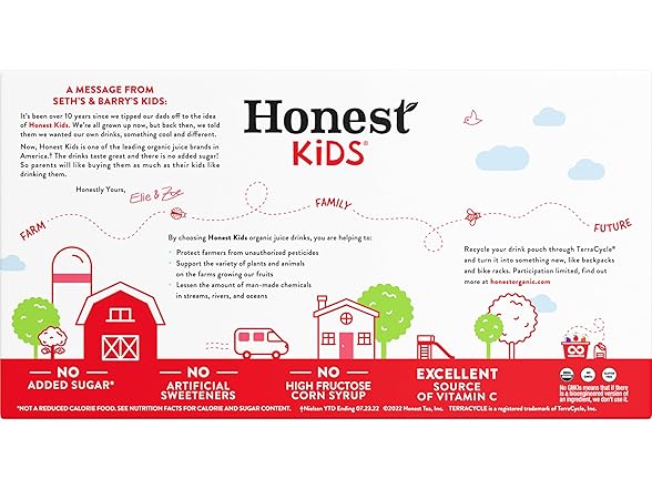 8PK Honest Kids, Organic Super Fruit Punch, 6.75 Oz