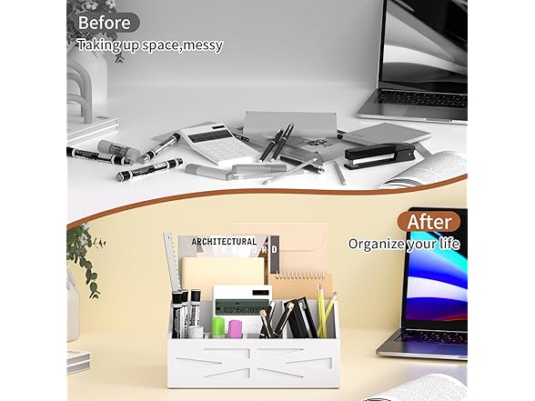 BELO VALE Large Desktop Mail Organizer