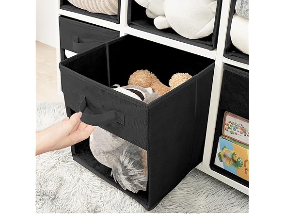 STORAGEIDEAS Storage Cubes, 13 Inch Cube Storage Bins Black