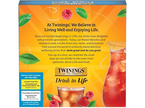 Twinings Iced Tea, Lemon, 72 Count