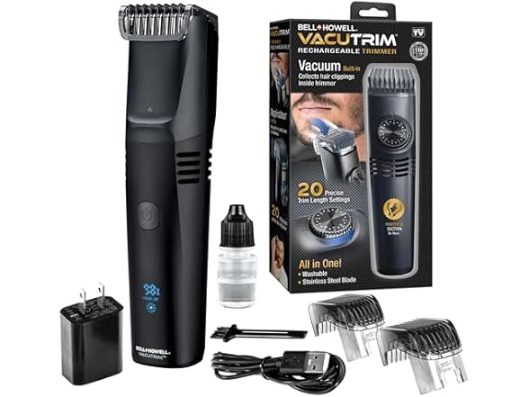 Bell+Howell Vacutrim Professional Beard Trimmer