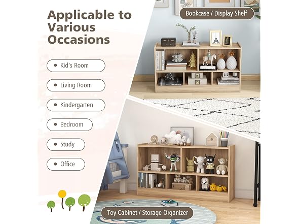 MEDIMALL 5 Cube Kids Toy Storage Organizer