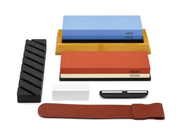 Knife Sharpening Stone Set, 400/1000