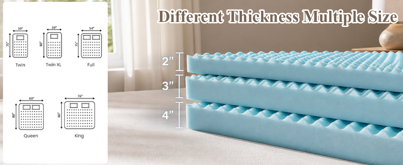 Geekman Egg Crate Memory Foam Mattress - Gallery 11