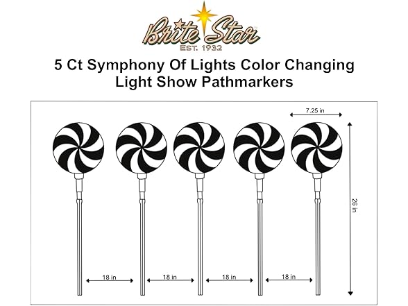 Brite Star Candy Lollipop Path Lights
