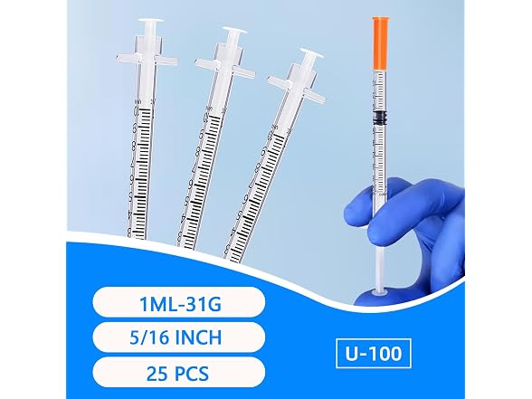 31G 1ml/cc 5/16" (8mm) Lab Syrings