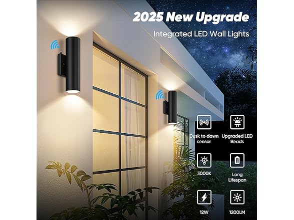 GoBright 2-Pack Dusk to Dawn LED Outdoor Lighting