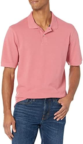 Amazon Essentials Men's Regular-Fit Cotton Pique Polo Shirt (Available in Big & Tall), Washed Red, X-Small