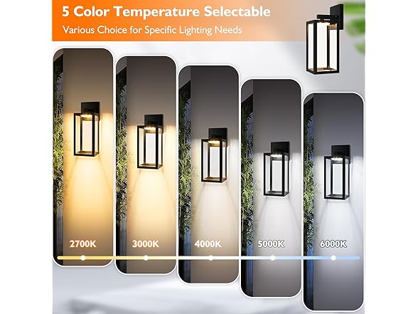 Yochoice 2Pk Outdoor Light Fixture Black Wall Lantern