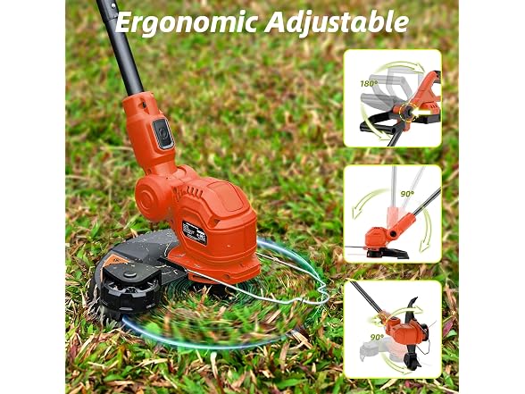 JAGROM 12-inch 20V Cordless String Trimmer