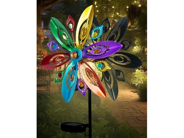 Putuo Decor Putuo Decor Solar Wind Spinners Outdoor