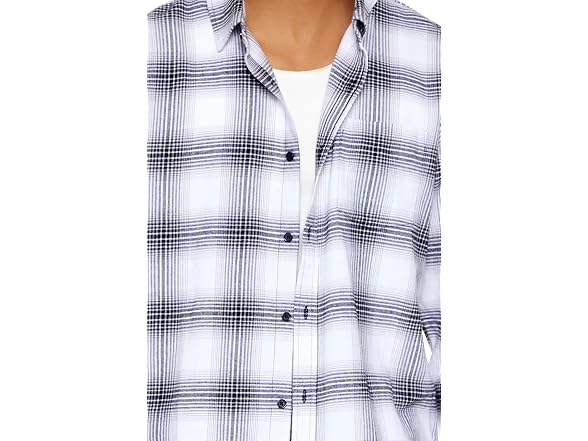 Forever 21 (S) Flannel Shirt White
