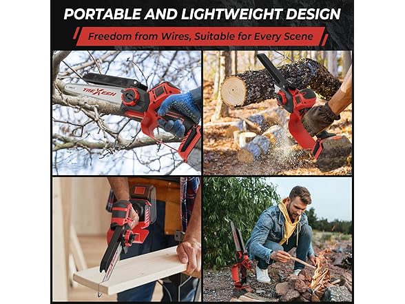 TREXEEN Mini Chainsaw for Battery