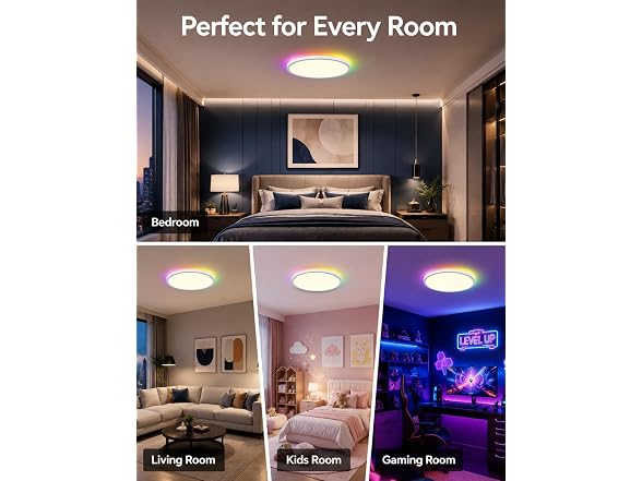 Xinsway 12in Smart Ceiling Light RGB