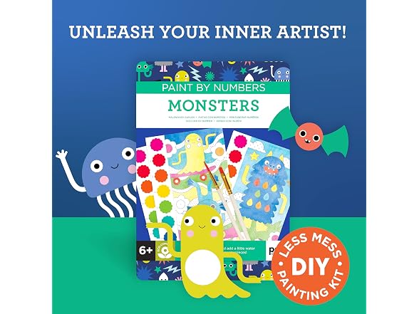 Petit Collage Paint by Numbers: Monsters