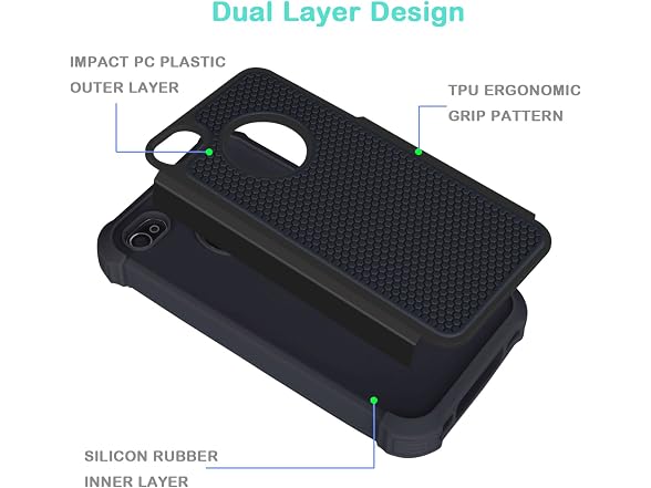 Jeylly for iPhone 4S Case/iPhone 4 Cover, Shock