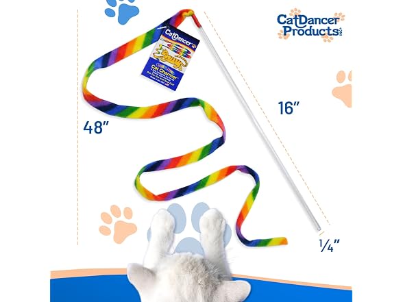 Cat Dancer Products Rainbow Cat Wand Charmer