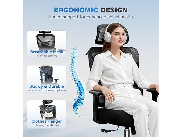 TECHREST Ergonomic Office Desk Chair