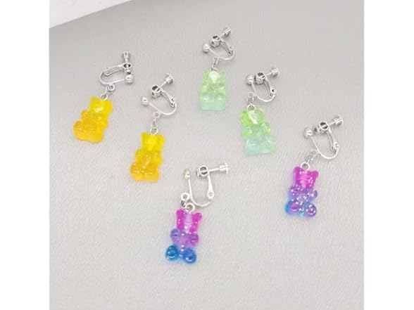 ModpideGummy Bear Clip on Earrings