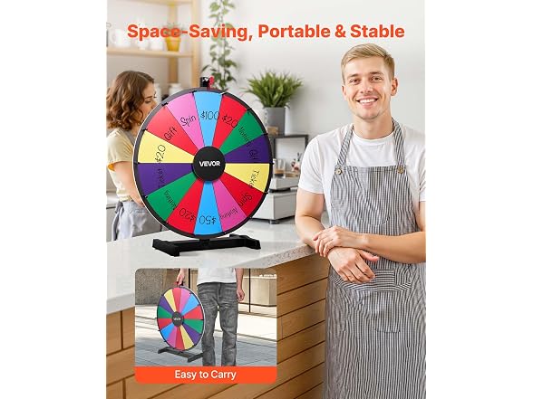 VEVOR 24 inch Spinning Prize Wheel