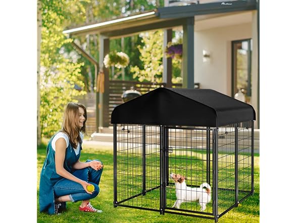 PawGiant Dog Kennel Outdoor with Roof