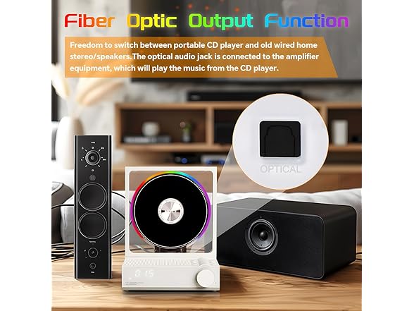 MANAYO Vertical CD Player Bluetooth Speaker