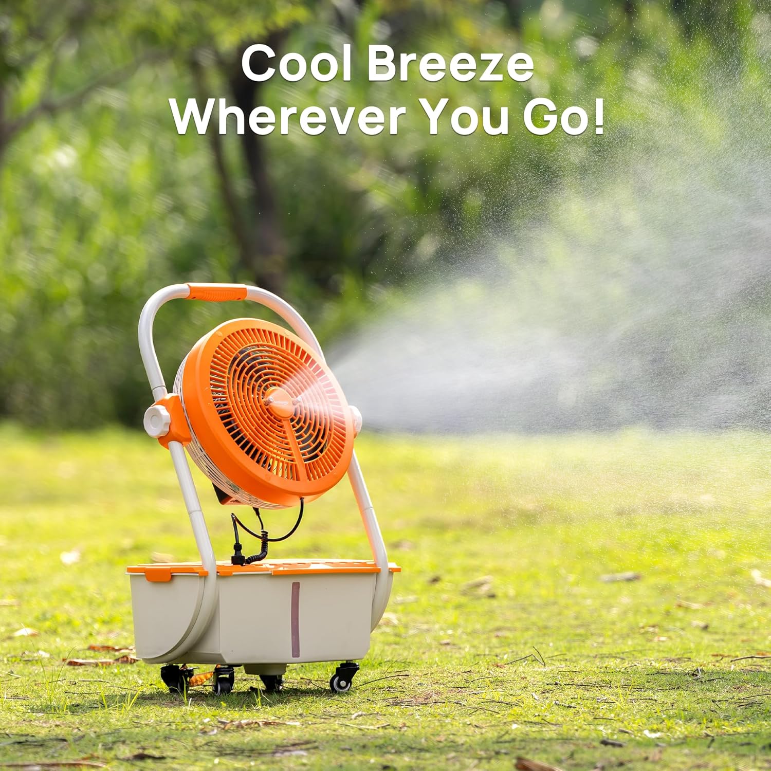 TURBRO AirSupply MS12 Portable Mist Fan Orange - Gallery 8