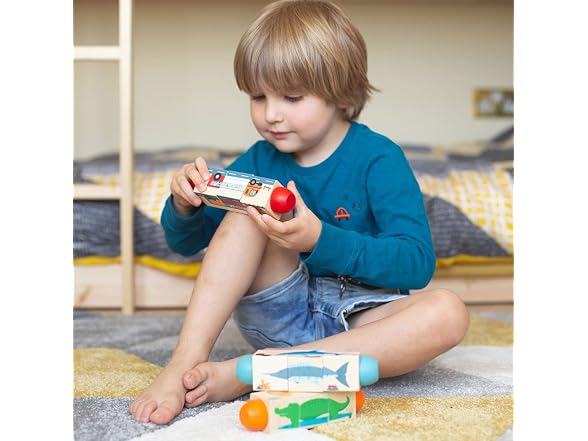 Bigjigs Toys Wooden Vehicle Twist Blocks
