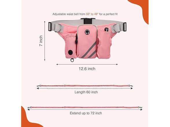 Mila & Winnie Hands Free Dog Leash