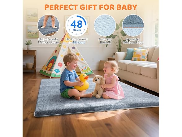 Toddler & Baby Play Mat for Floor
