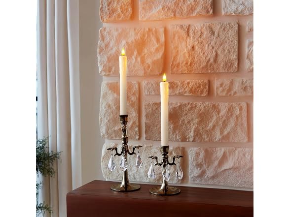 Homemory Real Wax LED Flameless Taper Candles with Timer