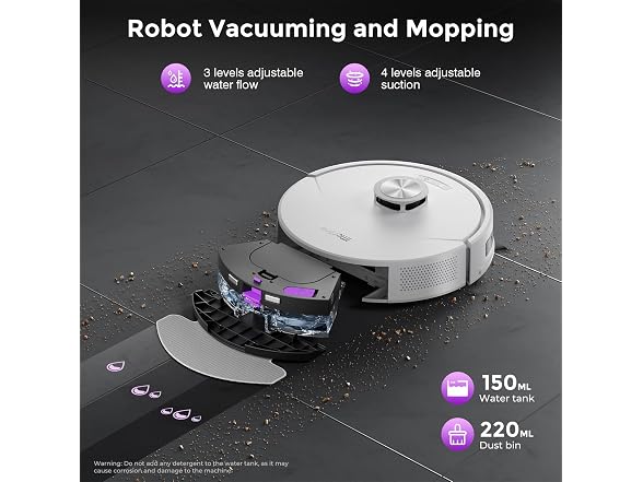 Robot Vacuum and Mop Combo 18000Pa Suction