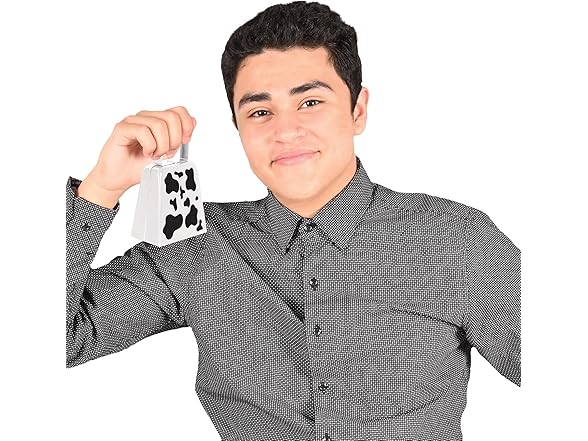 Beistle Cow Print Novelty Metal Cowbell