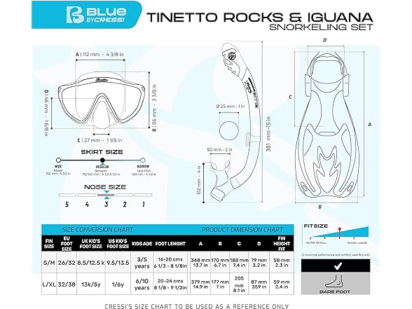 Cressi Tinetto Rocks Dry Set, S/M