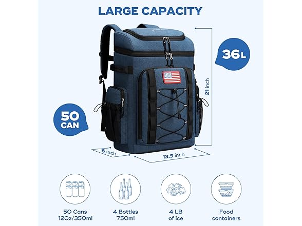 Maelstrom Cooler Backpack,50 Can Insulated