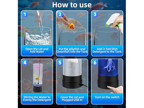 BravSco Jellyfish Lamp With Bluetooth Speaker