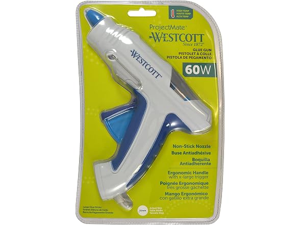 Westcott Premium Mid-Sized Hot Glue Gun, 60 Watt (16893)
