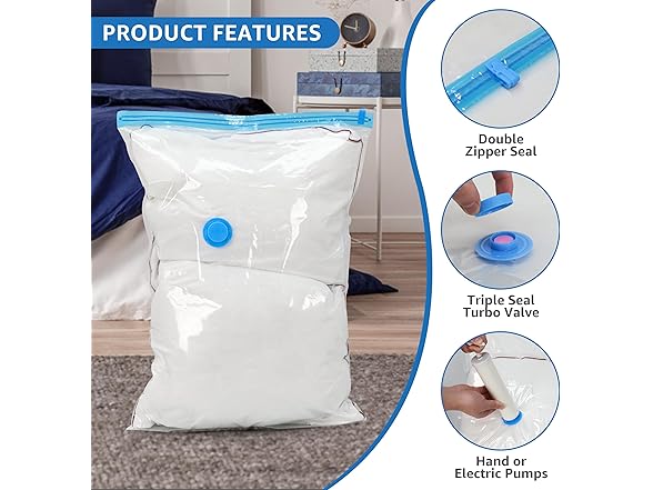 Simple Deluxe 10 Jumbo Vacuum Seal Bags