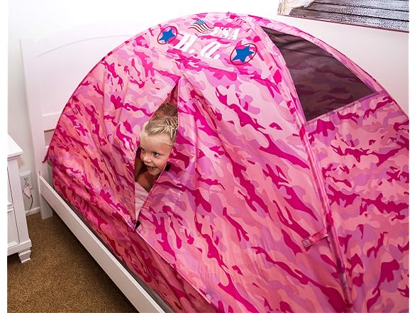 Pacific Play Tents 19781 Kids Pink Camo Bed Tent Playhouse