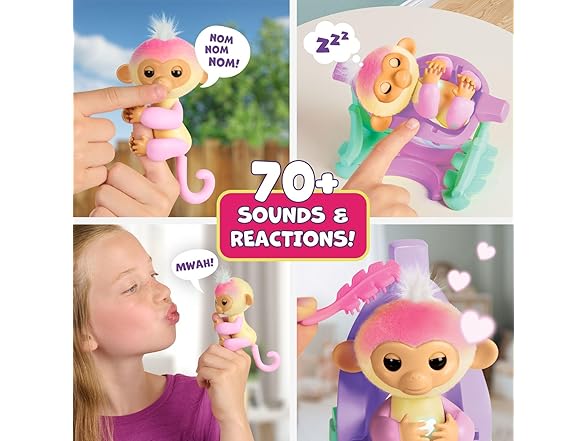 Fingerlings 2023 Interactive Baby Monkey Set