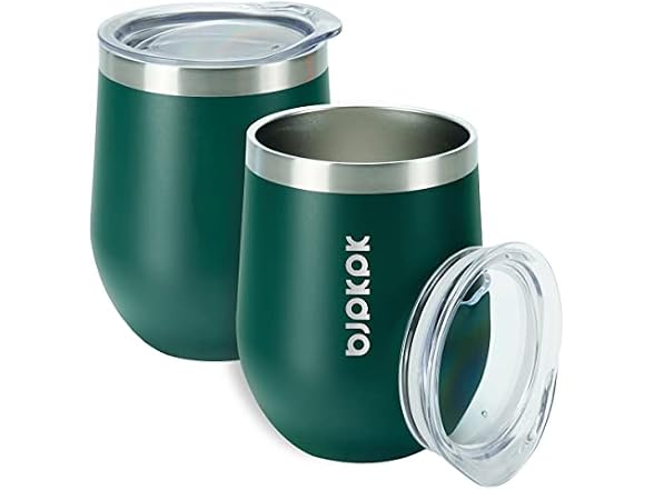 BJPKPK 2 PCS 12oz Insulated Wine Tumbler