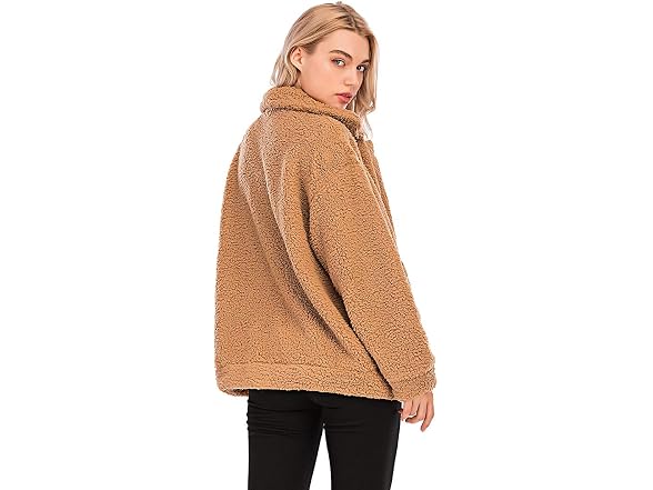 YYW Women (XL) Jackets Casual Fleece Fuzzy Coat